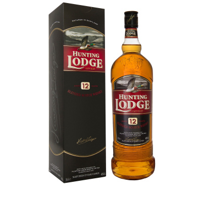 HUNTING LODGE blended Scotch Whisky 12YO + giftbox 100cl 1.000 л.