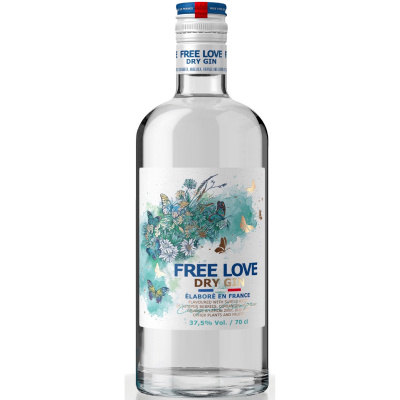 FREE LOVE Dry Gin 70cl 0.700 л.