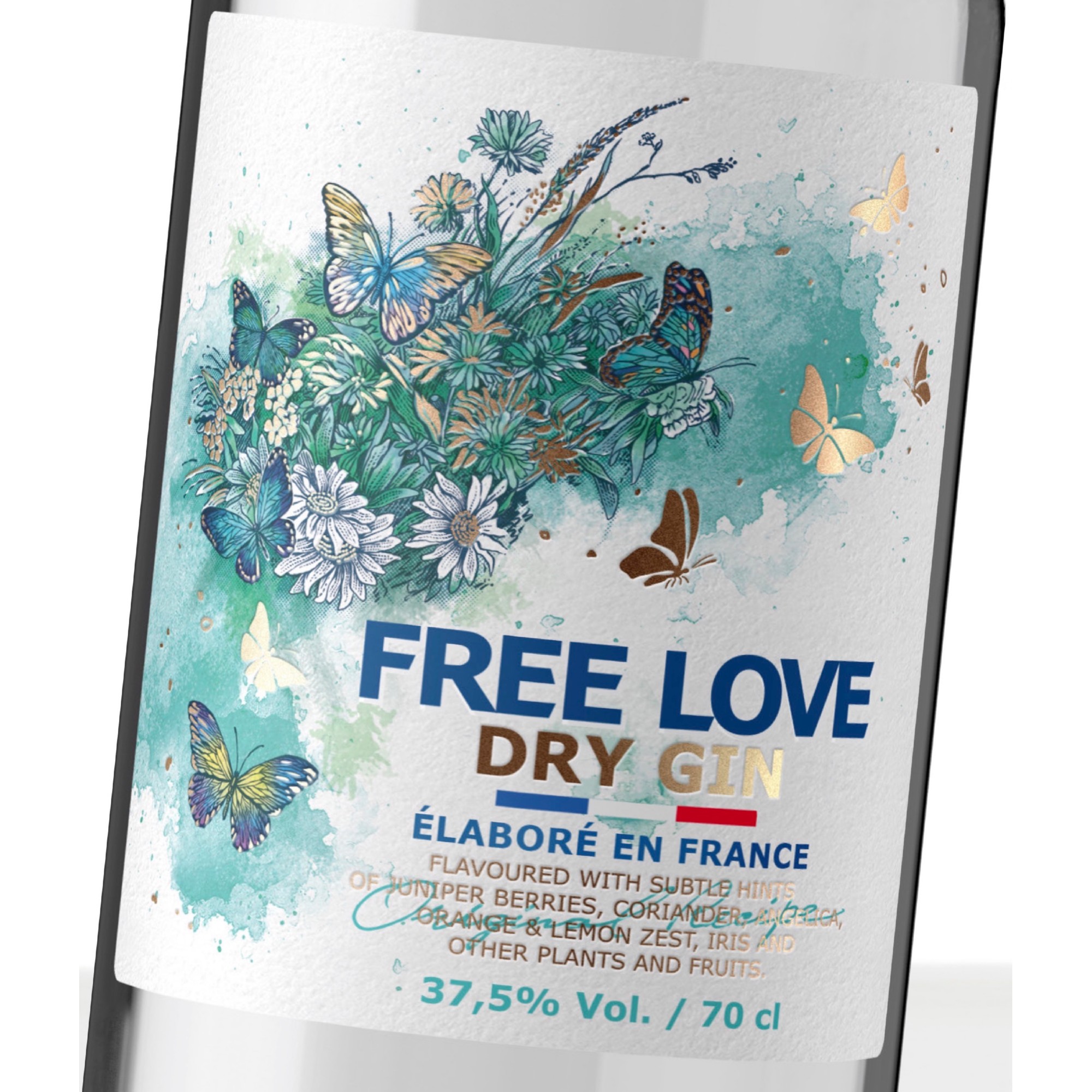 FREE LOVE Dry Gin 70cl 0.700 л.