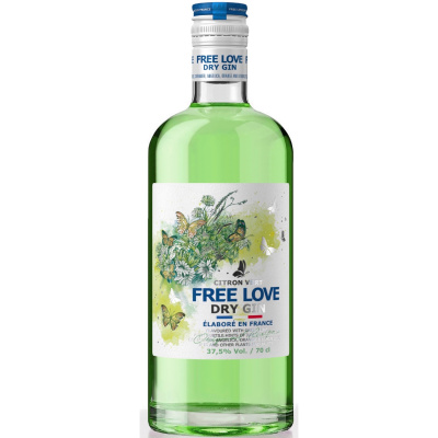 FREE LOVE Dry Gin Citron Vert 70cl 0.700 л.